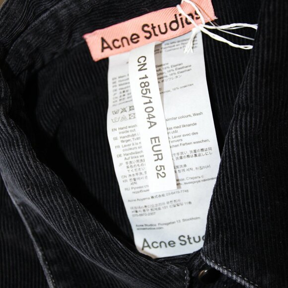 BNWT AW23 ACNE STUDIOS CORDUROY BUTTON-UP SHIRT 46 & 52 - Picture 8 of 11